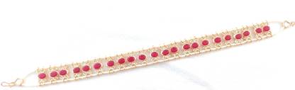 NIKYANKA rajputi jewellery golden green red stone mathapatti Hair Chain
