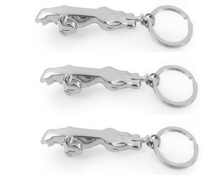 gtrp St of 3 Metal Jaguar Key Chain Key Chain