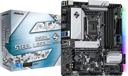 ASRock B560M Steel Legend Intel 11th Gen DDR4 LGA1200 LGA 1200Socket Micro-ATX Intel B560  Chipset DDR4 Motherboard for Desktop, Workstation