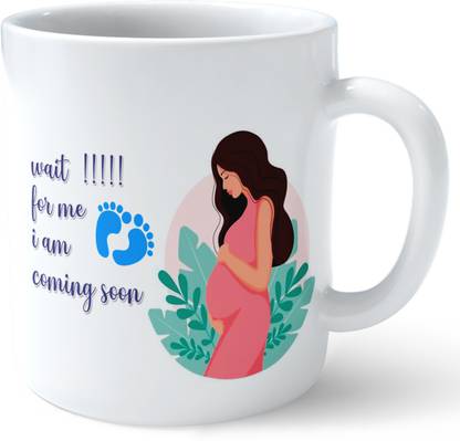 Ashani creation BABY Arriving Soon Coffee MUG,Gifts for Soon to be mom Ceramic Coffee 300ML Ceramic Coffee Mug