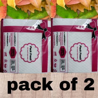 flora pack fresh paper nakin 2 ply / tissue paper (pack of 2) 100 sheets soft quality hygienic tissue paper Paper Napkins