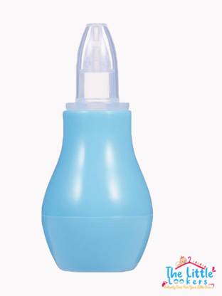 The Little Lookers Baby Nose Cleaner/Nasal Vacuum Sucker Mucus Snot Aspirator for Babies (Nose Cleaner Blue, Pack of 1) Manual Nasal Aspirator