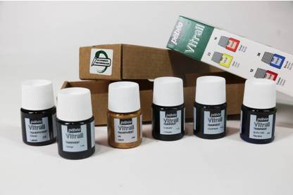 PEBEO Vitrail Glass Paint - 6 x 20 ML - Initiation Set