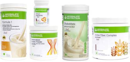 HERBALIFE Formula 1Shake Banana+ Protein+ Afresh ELAICHI+ Shake Mate + Cell U Loss + Fiber Protein Shake