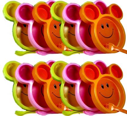 ShubhKraft Kids Birthday Return Gift In Bulk | Fancy Lunch Plates / Dinner Plates (12 Pcs)