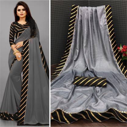 Striped Bollywood Silk Blend Saree