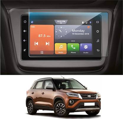 CEASE PROTECTOR Edge To Edge Tempered Glass for T0Y0TA Urban Cruiser High Grade AT (7 inch) Navigation & Infotainment System (Company Fitted HD+ Ultra Clear Glass)(Count:1)