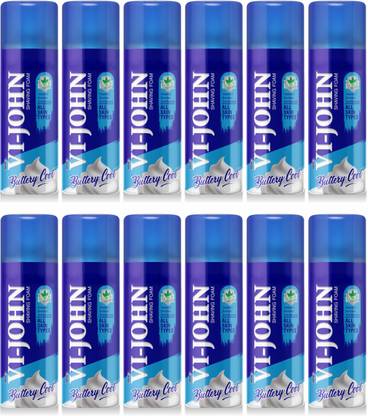 VI-JOHN Travel Shaving Foam For All Skin Types (50gm Each) | Pack of 12