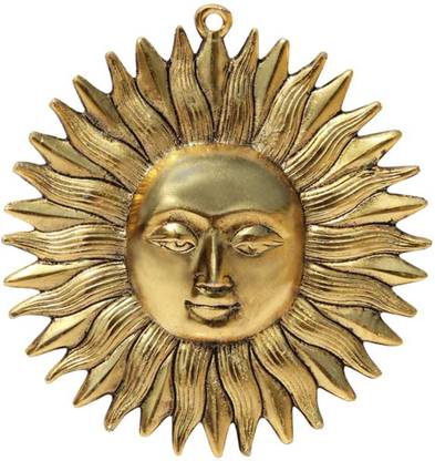 welno international Metal Sun Wall Hanging for Home Decor, Standard, Metal Decorative Showpiece  -  19.5 cm