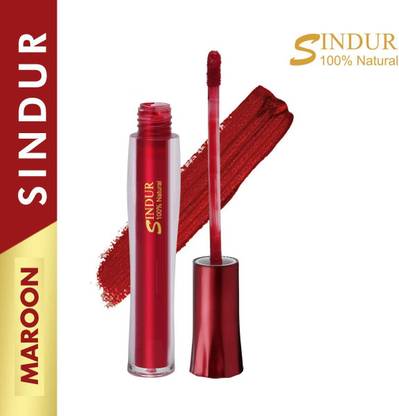 MYEONG New Professional Touch Impression Liquid Reddish Sindoor with Sponge-Tip- Applicator- Long lasting Chemical free & Waterproof तरल