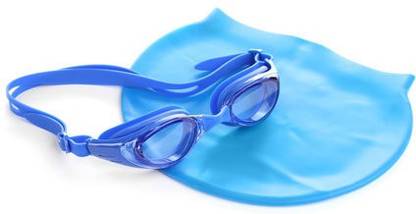 SVNFOXX Swimming Kit Swimming Goggles Swimming Cap Ear Plug Nose Clip Swimming Kit