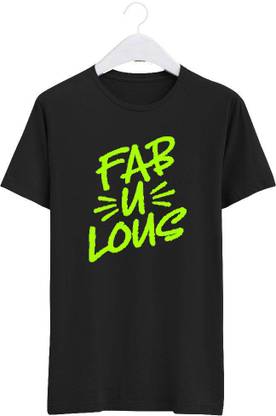 Printed Men Black, Green T-Shirt