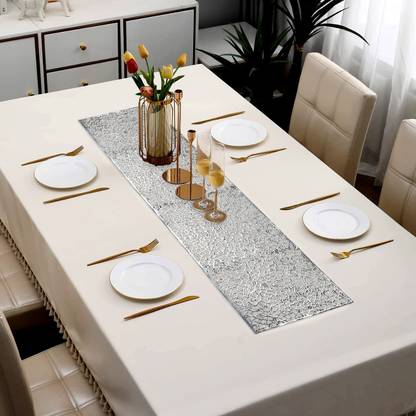 Flipkart SmartBuy Silver 135 cm Table Runner