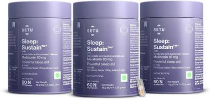 SETU Sleep: Sustain, Melatonin 10mg, Helps Improve Sleep Quality, 180 Caps