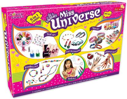 TOYFUN Multicolor Art & Craft Toys Plastic Miss Universe (6 Pcs)
