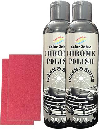 Color Zebra Chrome polish pack of 2 and 2 scrub Combo