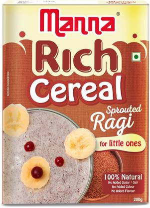 Manna Sprouted Ragi 200g | Baby Cereal | 100% Natural Health Mix_3 Cereal