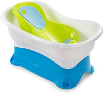 Summer Infants Right Height Center Baby Bath Tub With Step Stool