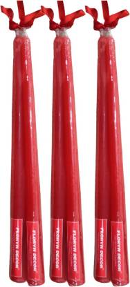 Floryn decor Red Taper Candles | Dripless Candle|10-Inch Long Candles | Home Decor Candles Candle