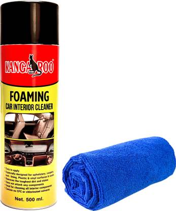 କଙ୍ଗାରୁ Foaming Car Interior Cleaner Spray 500 ML With Microfiber Towel Foaming Car Spray 500 ML (Pack of 1 ) ଭେହିକଲ୍ ଇନ୍ଟେରିଅର୍ କ୍ଲିନର୍
