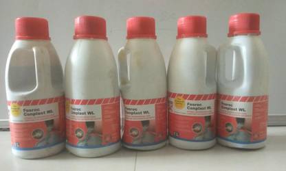 FOSROC Conplast WL Pack of 5 (1 Litre Each) Integral Waterproofing Liquid Crack Filler