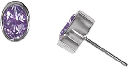 Amethyst Silver Stud Earring