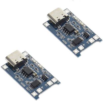 इलेक्ट्रोबॉट TP4056 Type-C USB 5V 1A 18650 Lithium Battery Charger Module (Pack of 2) इलेक्ट्रॉनिक कॉम्पोनेन्ट इलेक्ट्रॉनिक हॉबी किट