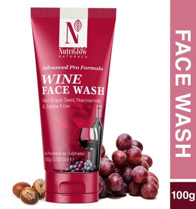 NutriGlow NATURAL'S Advanced Pro Formula Wine  for Daily Use, Deep Cleansing-Niacinamide Face Wash
