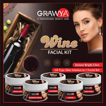 Grawya Professional Red Wine Facial Kit (Set of 5)