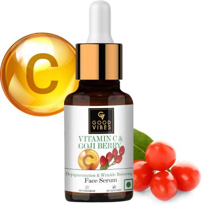 GOOD VIBES Vitamin C + Goji Berry De-Pigmentation & Wrinkle Balancing Face Serum (10 ml)