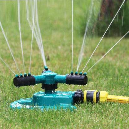 FosCadit 360 Rotating Irrigation Sprinkler System, Water Sprinkler for Kids Sprinkler 2 L Tank Sprayer