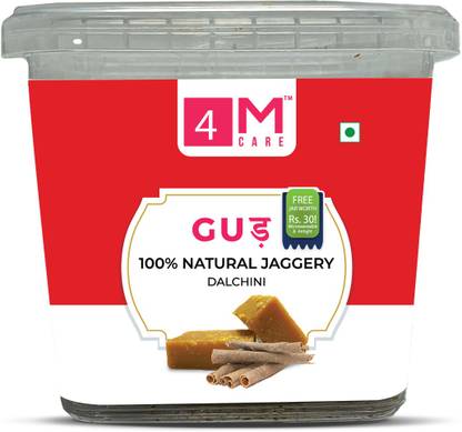 4MCare Gud 100% Natural Jaggery Dalchini 800g Block Jaggery