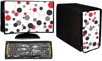Dhan Kaur Creaters DESKTOP COVER FULL SET for 20 inch Computer Desktop Cover  - M13-Monitor,Keyboard & CPU Cover