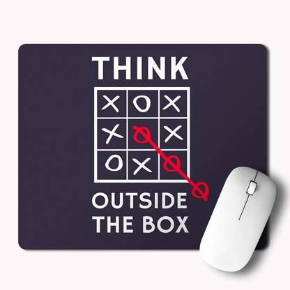 ZORI Mouse pad Inspirational Quote Think Out of Box Multicolor Printed Gaming Non Slip Base Mousepad