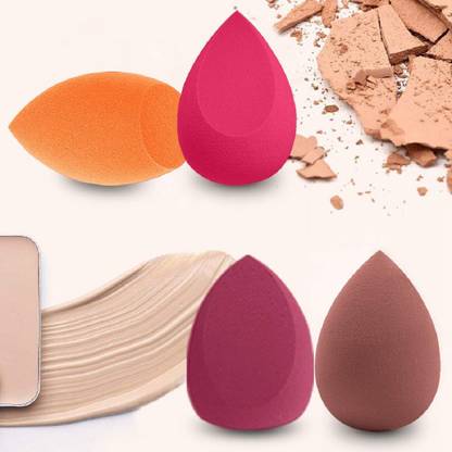 Gonegal 4pcs Multi-color Foundation, Blush Beauty Sponges Makeup Sponge Blender Set