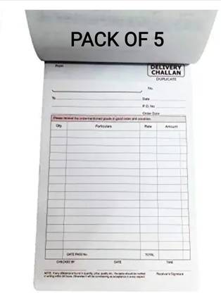 R K SALES Delivery Challan book R K Delivery Challan book 50 Pages Triplicate, Pack of 5 3-Part Record keeping book