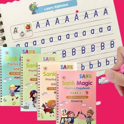Magic Reusable Practice Copy Books Set Of 4 Magic Writing