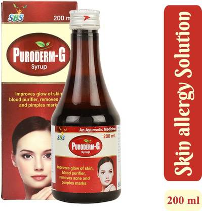 SBS Herbal Puroderm-G Syrup - For Health And Clear Skin, Purifies Blood