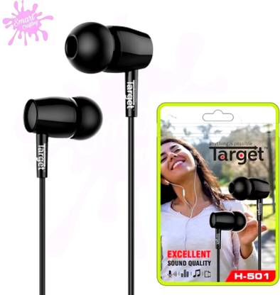 Rh Pvt Ltd Target Wired Earphone With High Deep Bass,in built Mic & Long Wires Etc Wired