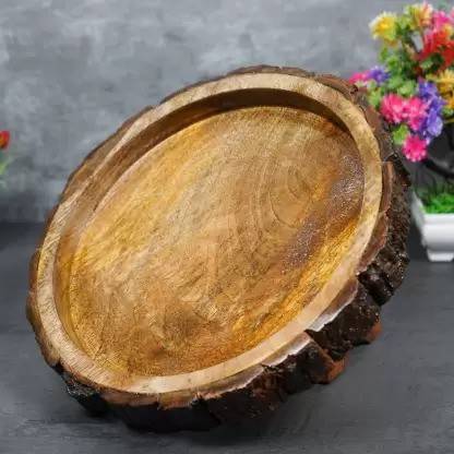 DECORASIA Premium Look Round Shape serving tray which adds beauty to your table & serving Tray