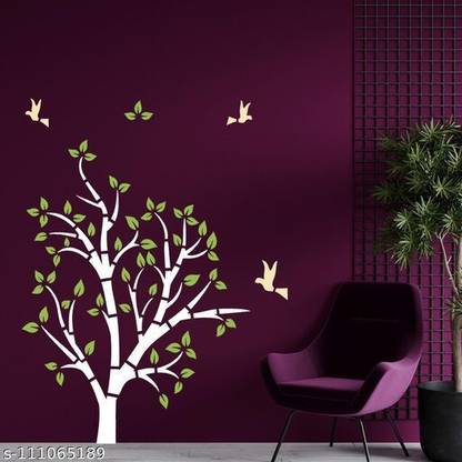 MMD DECORATION Bird Tree 2 FLOWER Wall art Stencil stencil Stencil