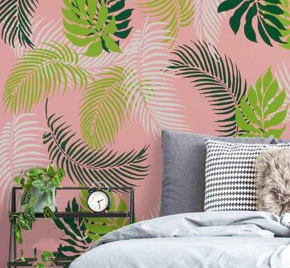 डेकॉर्नोर्डम Size : ( 16-inch x 24-inch) Leaf and Petal Design DIY Reusable Wall Painting Stencil for Home Decoration स्टेंसिल स्टेंसिल