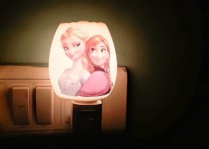 Multi Bazar Ceramic Night Light Mini,Lamp Plug Wall Lighting,Multicolour,(Pack of 1) Night Lamp