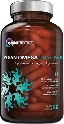 omnibiotics #1 Prenatal DHA - Safe and Effective Omega Essential Fatty Acids Algae Formula