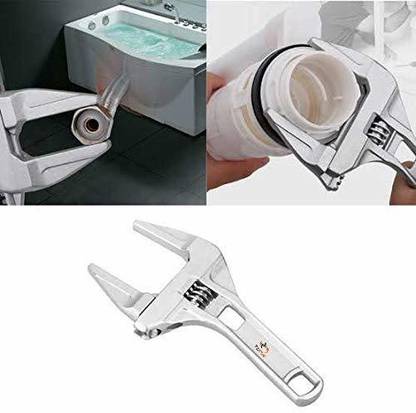 kts12 2 in 1 Bathroom, Pipe Wrench Adjustable Spanner Repair Tools Single Sided Rachet Wrench