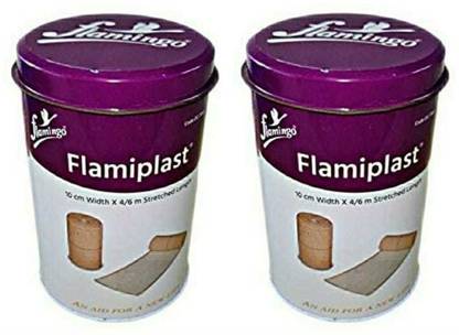 FLAMIPLAST 10CM* 4MTR ELASTIC ADHESIVE BANDAGE ( PACK OF 2 ) Bandage Protector