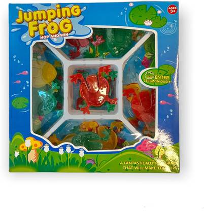 Darshan Toys Jumping Frog Bouncing Toys Finger Pressing Game for Kids & Children (Multicolor) Party & Fun Board Game