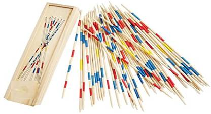 DEZIINE Mikado Wooden 31 Pick-Up Sticks Fun Family Indoor Board Game for Adults and Kids Party & Fun Board Game