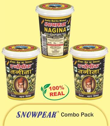 SNOWPEAK 100% Natural & Pure Nagina (Amla Bel Ka Mixture) Pack of 3 Assorted Mint