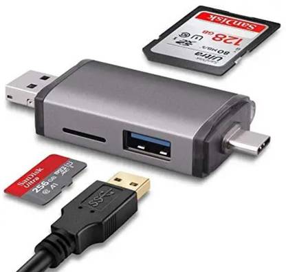 HRYFiNE 3IN1USB 3.0 and Micro OTG Memory Adapter Portable 1 Slots Card Reader